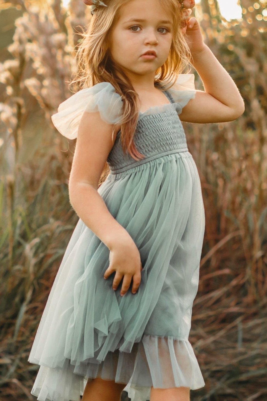 INDIE BLUE Dresses Juliet Dress (soft teal tulle)
