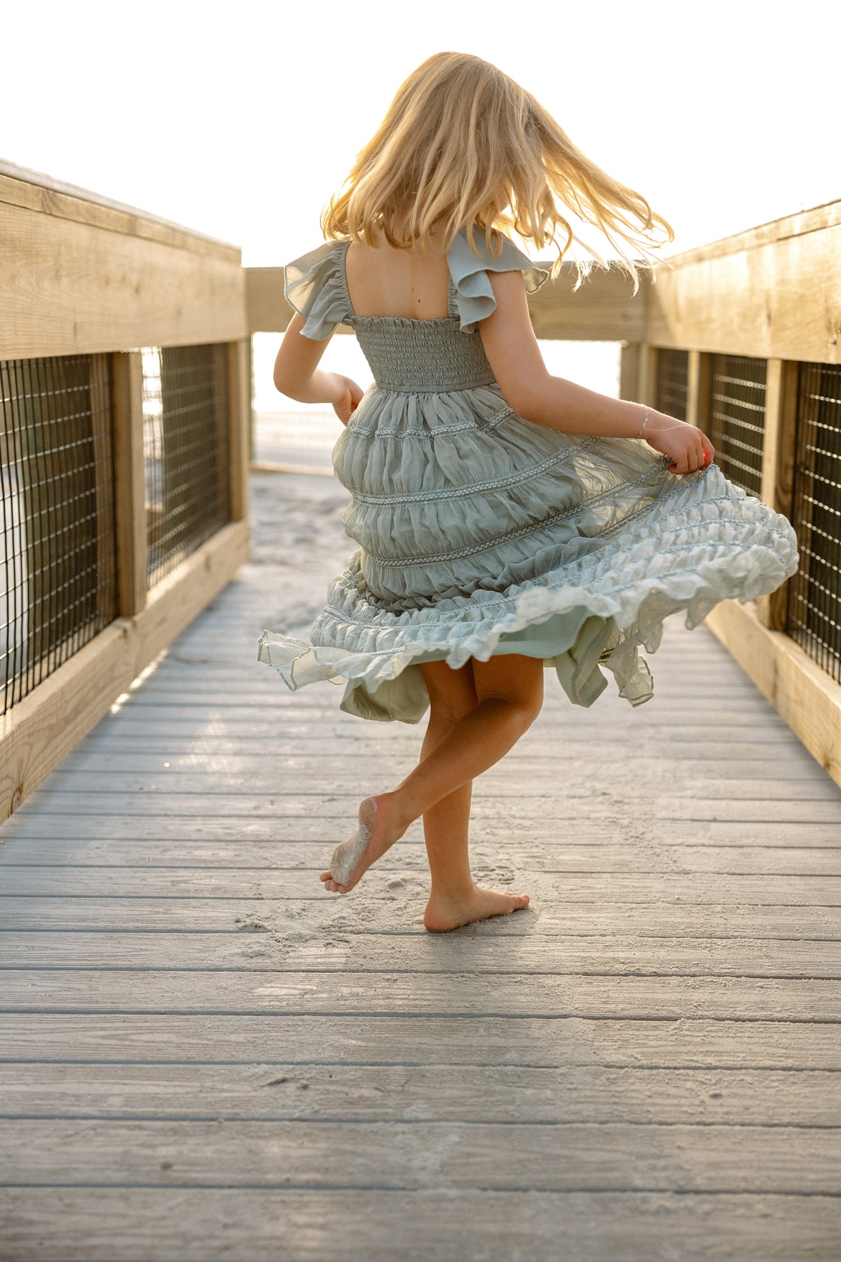 INDIE BLUE Dresses Marabella Dress (sage chiffon)