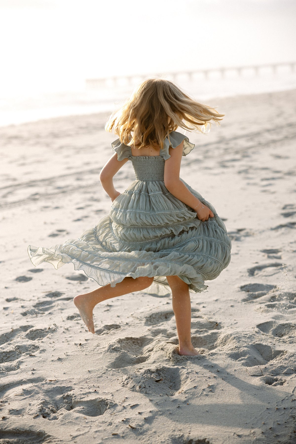 INDIE BLUE Dresses Marabella Dress (sage chiffon)