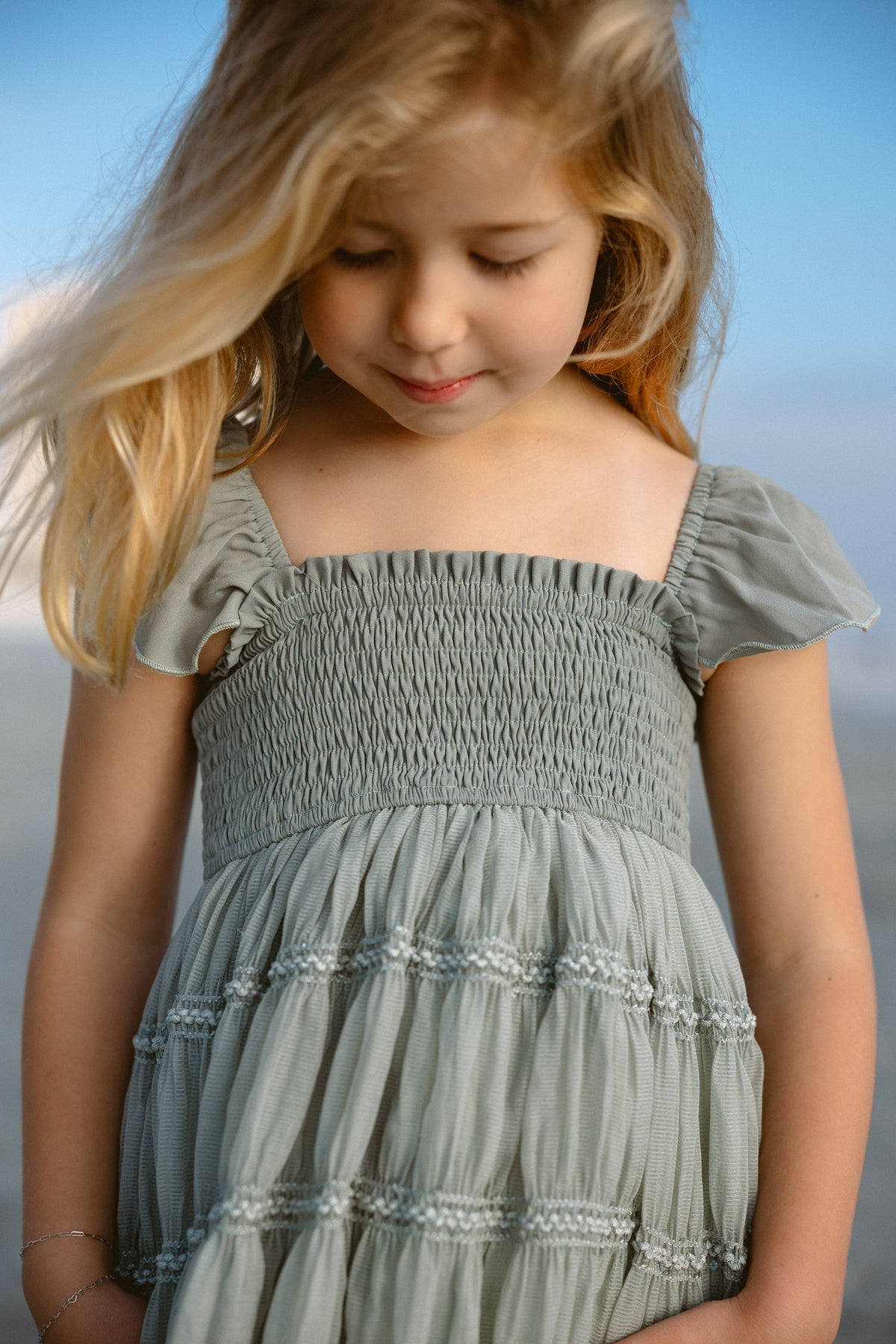 INDIE BLUE Dresses Marabella Dress (sage chiffon)