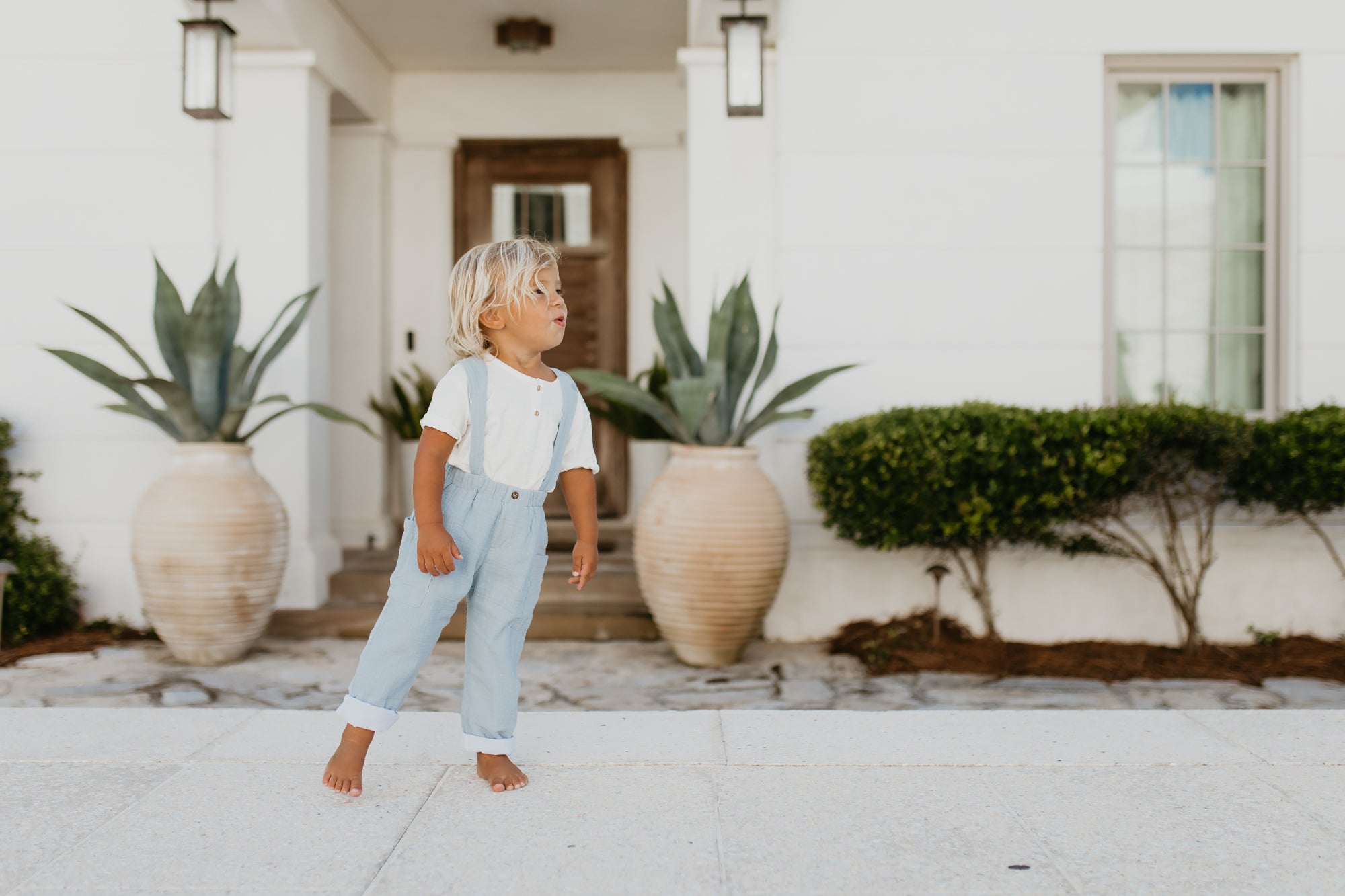 INDIE BLUE Boys Finn Pants (blue muslin)