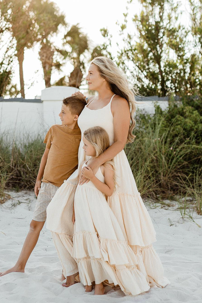 INDIE BLUE Women Women's Wendy Dress (sand muslin)