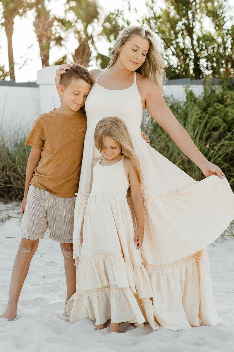 INDIE BLUE Women Women's Wendy Dress (sand muslin)