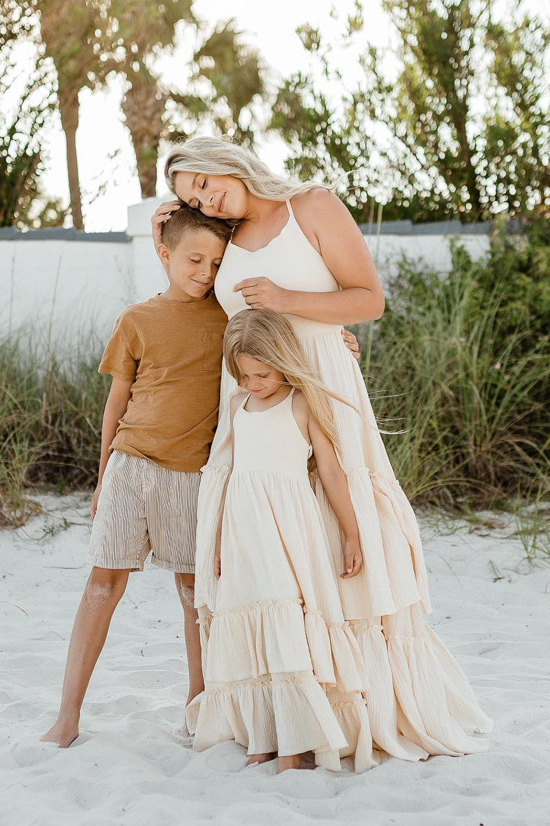 INDIE BLUE Women Women's Wendy Dress (sand muslin)