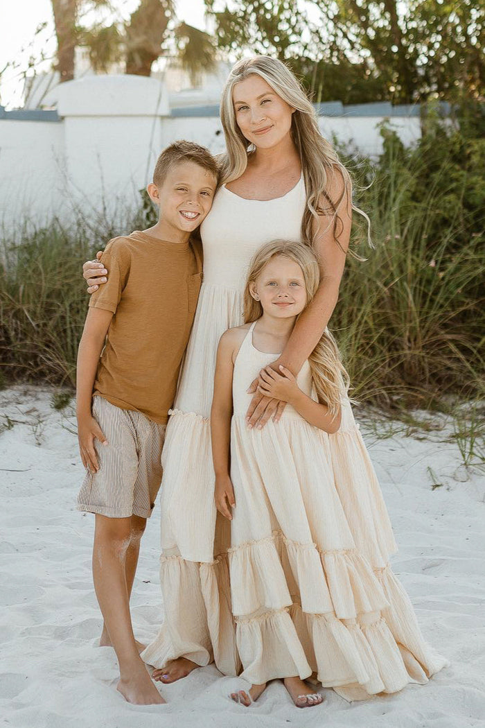 INDIE BLUE Women Women's Wendy Dress (sand muslin)