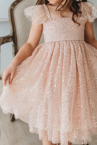 INDIE BLUE Dresses Juliet Dress (sequin pink tulle)