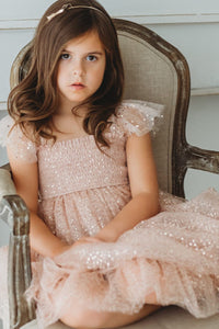 INDIE BLUE Dresses Juliet Dress (sequin pink tulle)