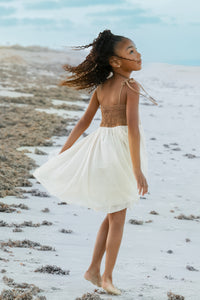 INDIE BLUE Dresses Jodi Twirl (two-tone mocha tulle)