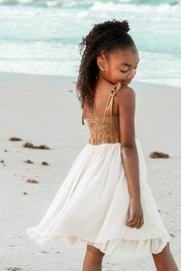 INDIE BLUE Dresses Jodi Twirl (two-tone mocha tulle)