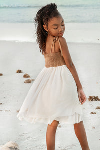 INDIE BLUE Dresses Jodi Twirl (two-tone mocha tulle)