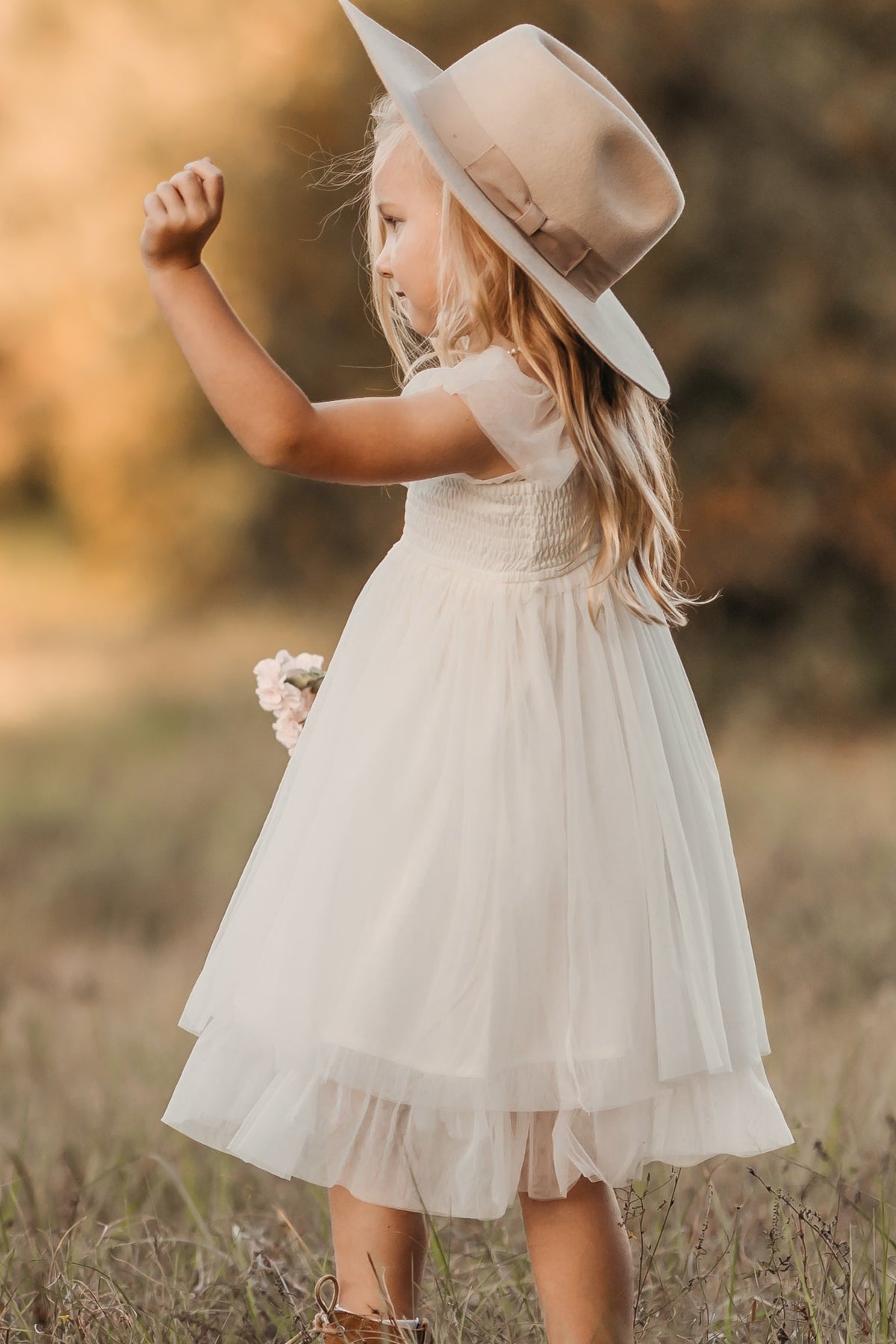 INDIE BLUE Dresses Juliet Dress (antique ivory tulle)