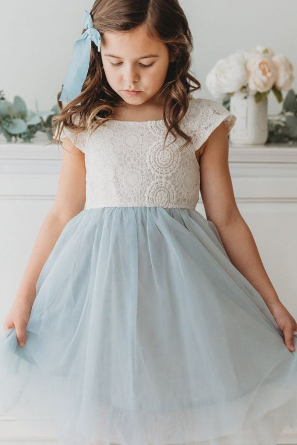 Aria Dress (airy blue tulle) 5T