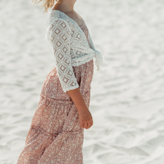 INDIE BLUE Separates Bella Dress-Skirt (dusty pink floral) FINAL SALE