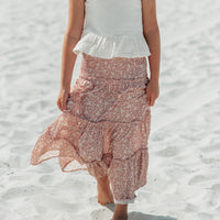 INDIE BLUE Separates Bella Dress-Skirt (dusty pink floral) FINAL SALE