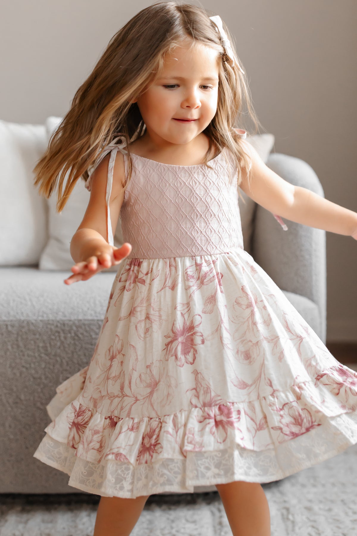 INDIE BLUE Dresses Everleigh Dress (floret pink)