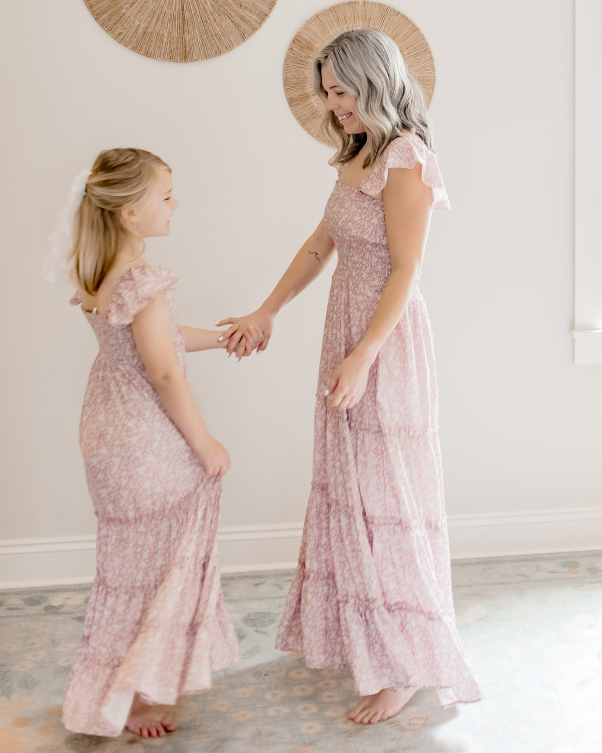 INDIE BLUE Women Women's Marabella Dress (dusty pink floral)