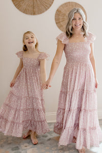 INDIE BLUE Dresses Marabella Dress (dusty pink floral)