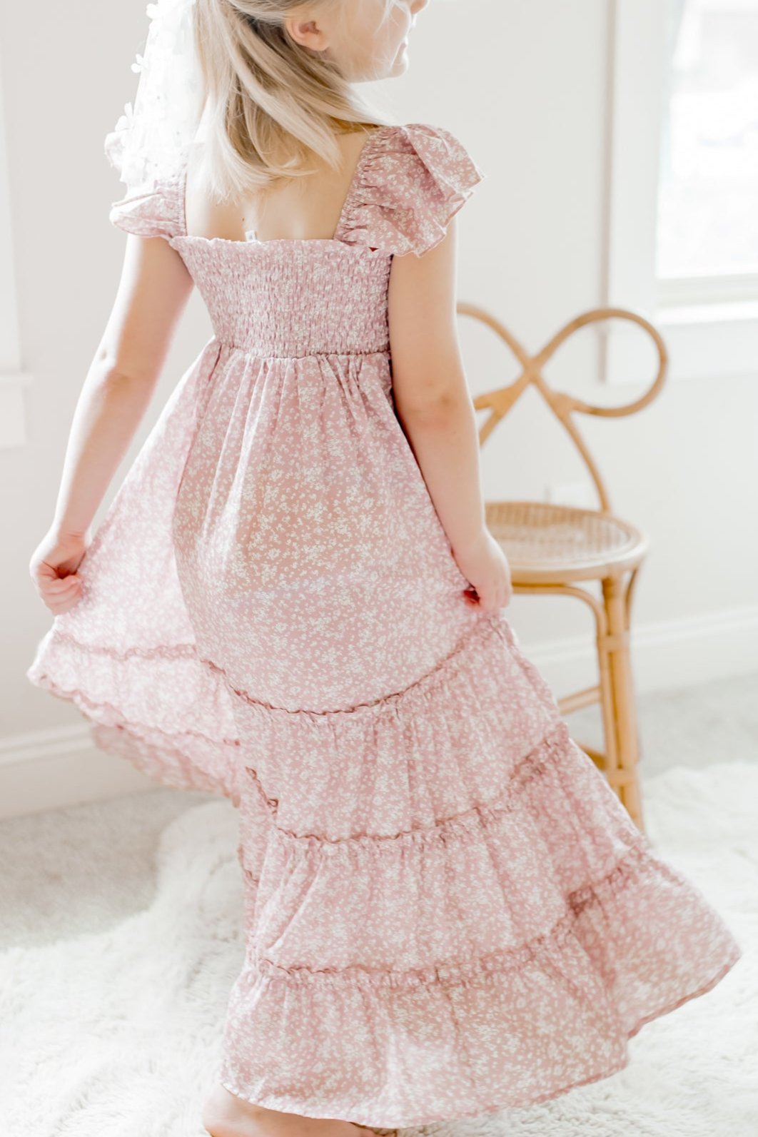 INDIE BLUE Dresses Marabella Dress (dusty pink floral)
