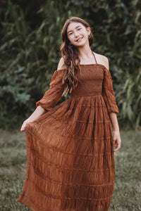 INDIE BLUE Women Women's Pippa Maxi (mocha chiffon)