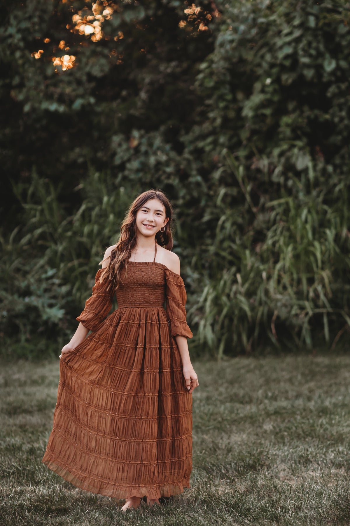 INDIE BLUE Women Women's Pippa Maxi (mocha chiffon)