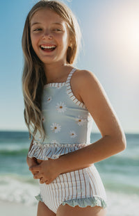 INDIE BLUE SWIM Tankini Set (daisy) FINAL SALE