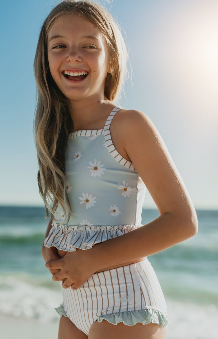 INDIE BLUE SWIM Tankini Set (daisy) FINAL SALE