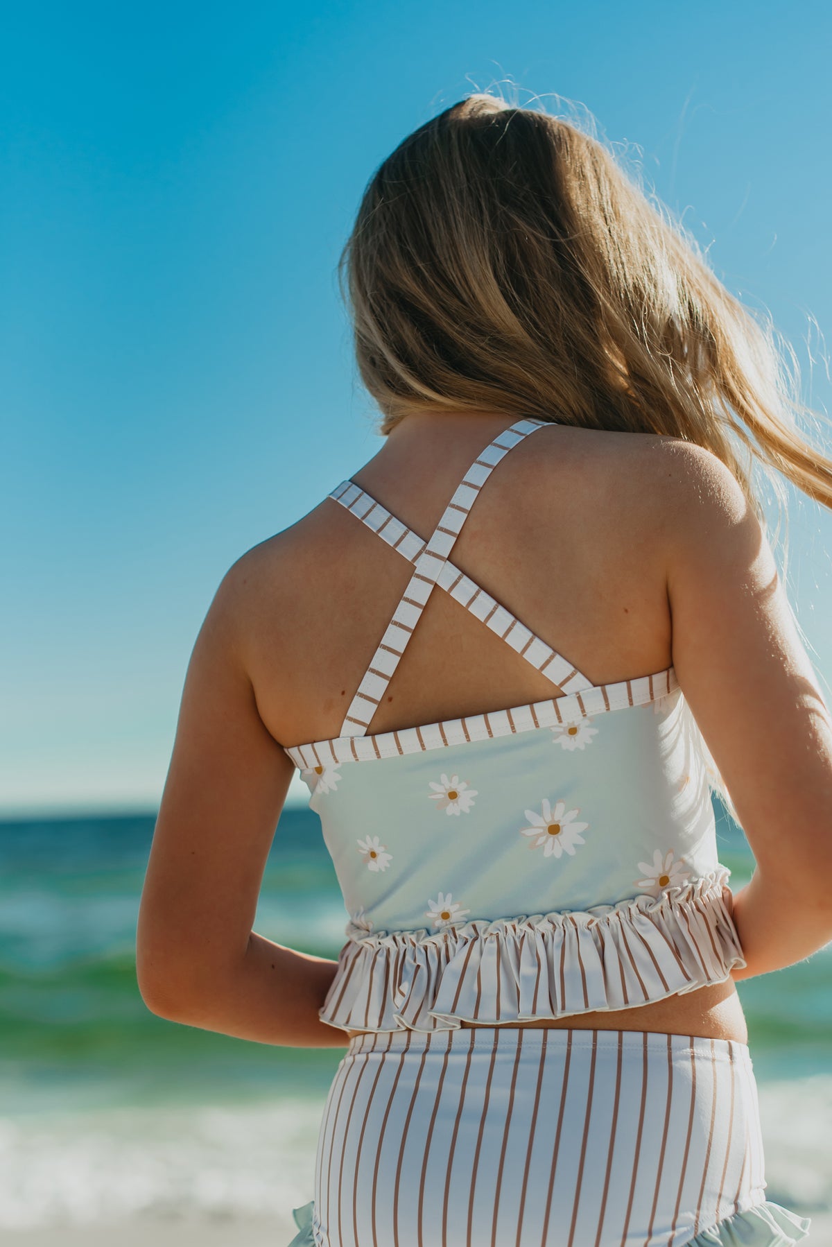INDIE BLUE SWIM Tankini Set (daisy) FINAL SALE