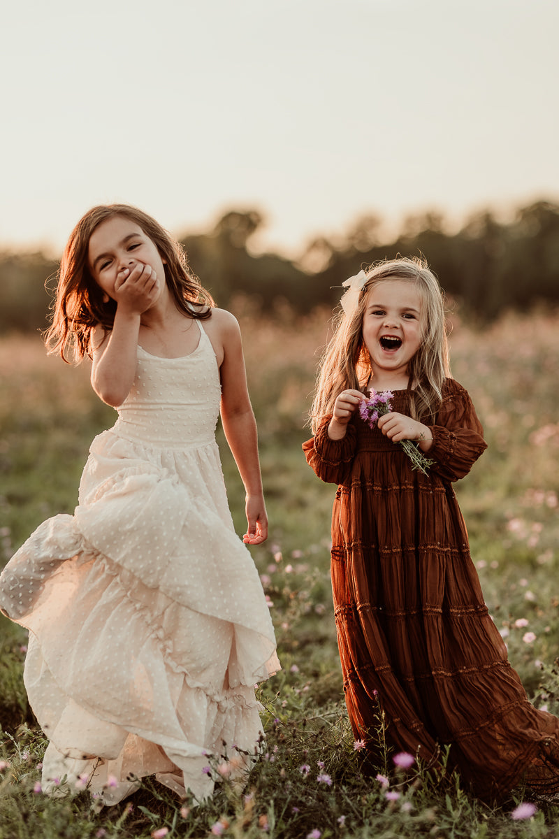 INDIE BLUE Dresses Pippa Maxi (mocha chiffon)