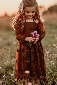 INDIE BLUE Dresses Pippa Maxi (mocha chiffon)