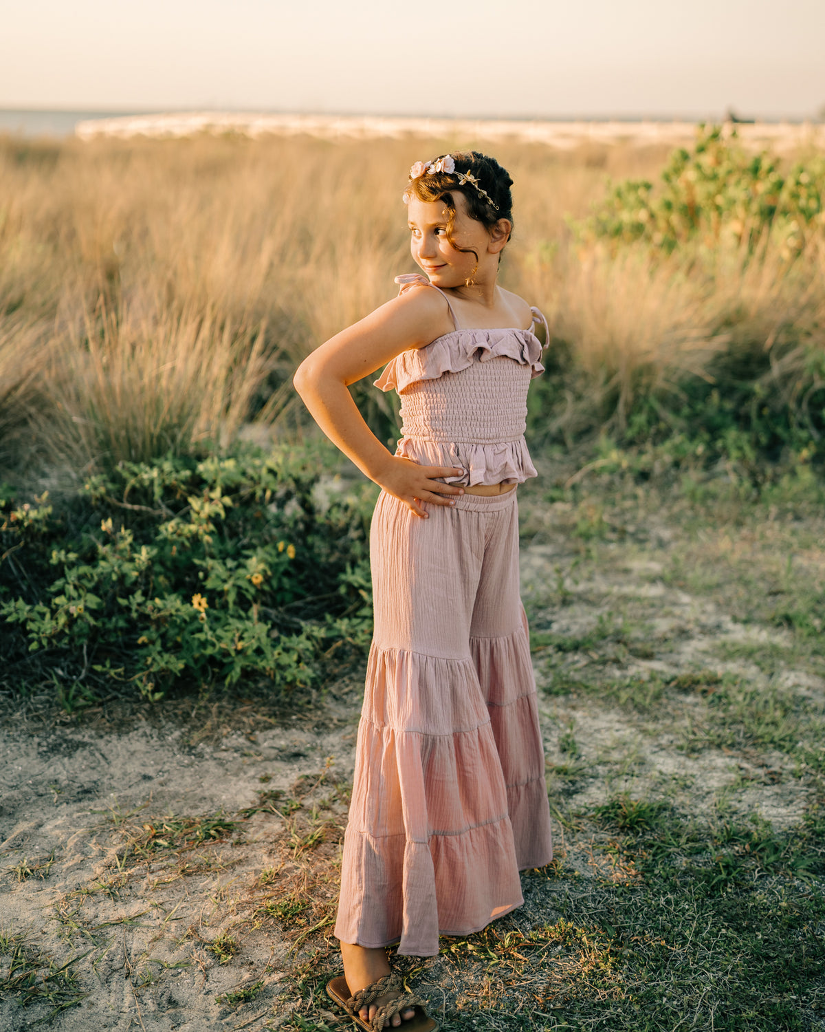 INDIE BLUE Separates Vivi Top (peony muslin) FINAL SALE