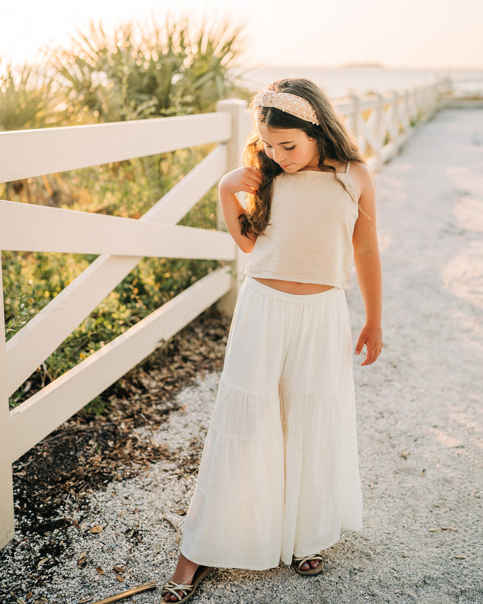 INDIE BLUE Separates Cassie Top (almond linen)