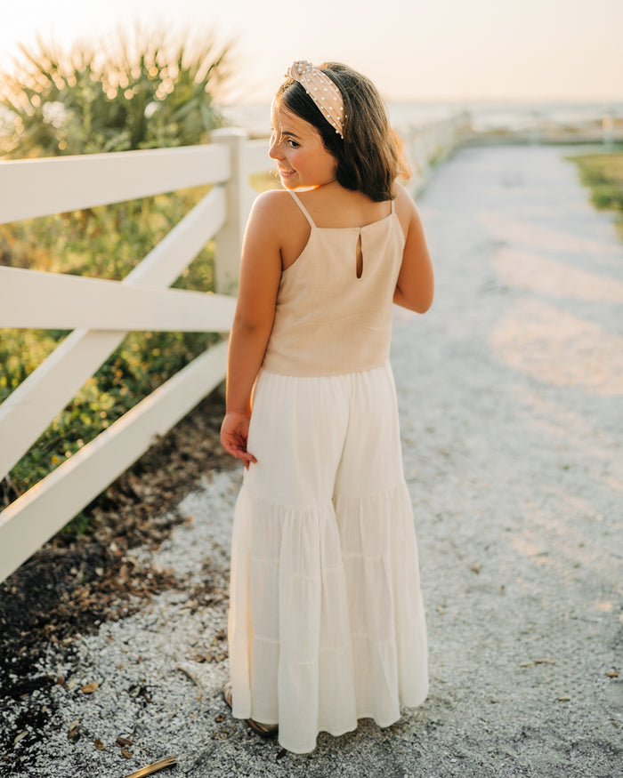 INDIE BLUE Separates Cassie Top (almond linen)