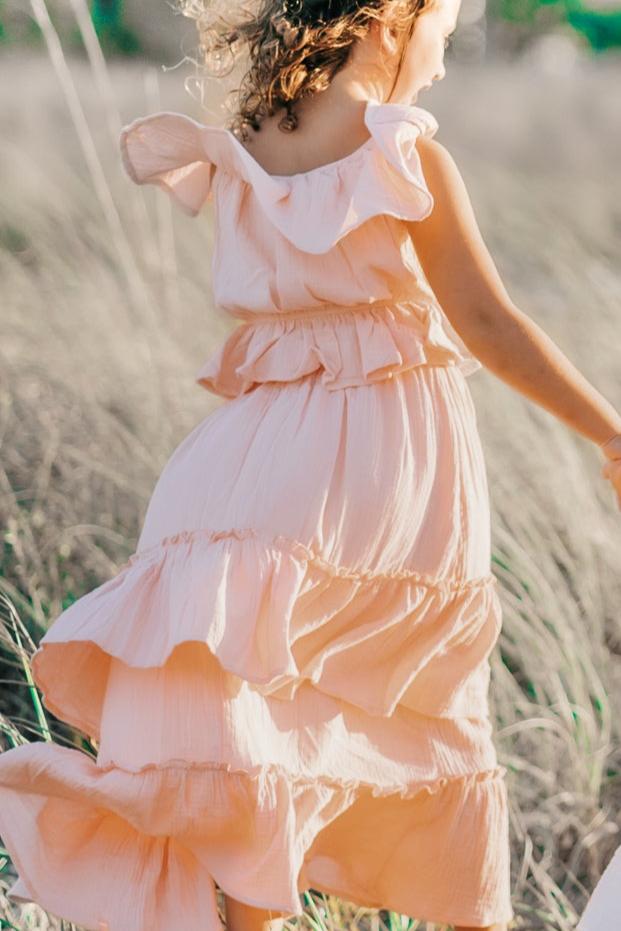 INDIE BLUE Separates Nila Skirt (vibrant coral) FINAL SALE