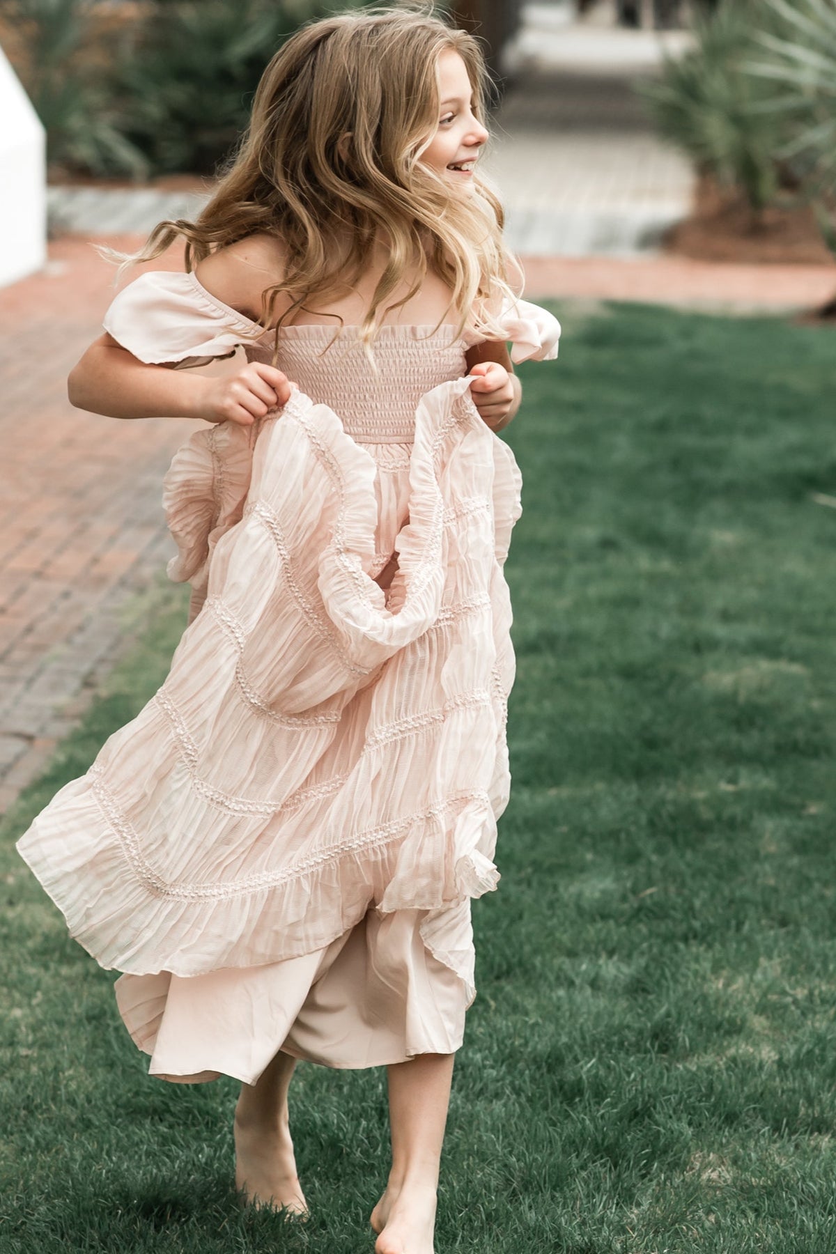 INDIE BLUE Dresses Marabella Dress (soft pink chiffon)