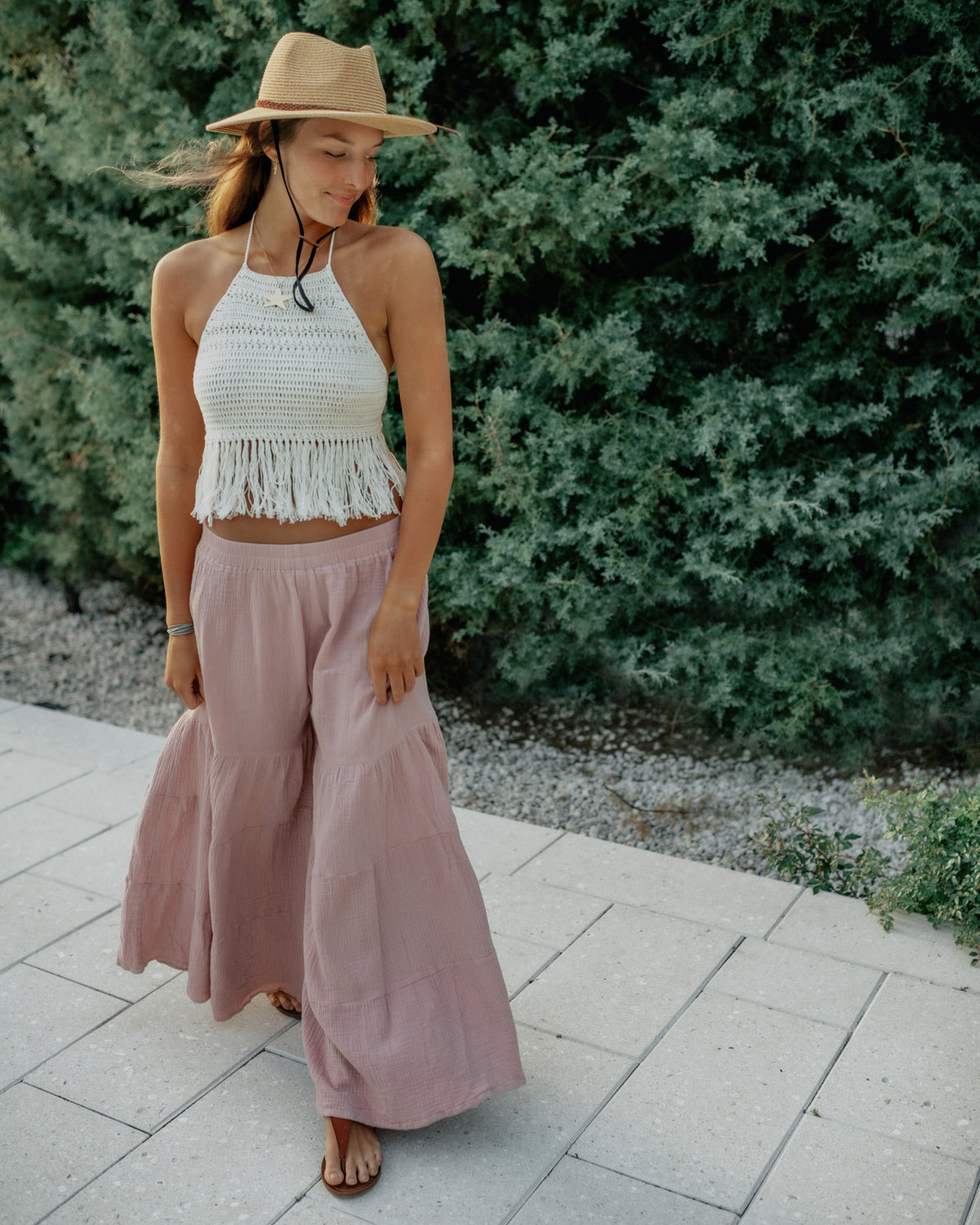 INDIE BLUE Women Women's Bella Maxi Pants (peony muslin)