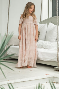 INDIE BLUE Dresses Marabella Dress (soft pink chiffon)