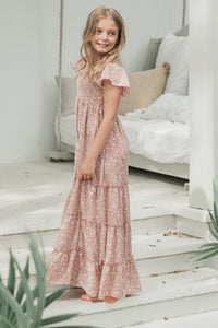 INDIE BLUE Dresses Marabella Dress (dusty pink floral)