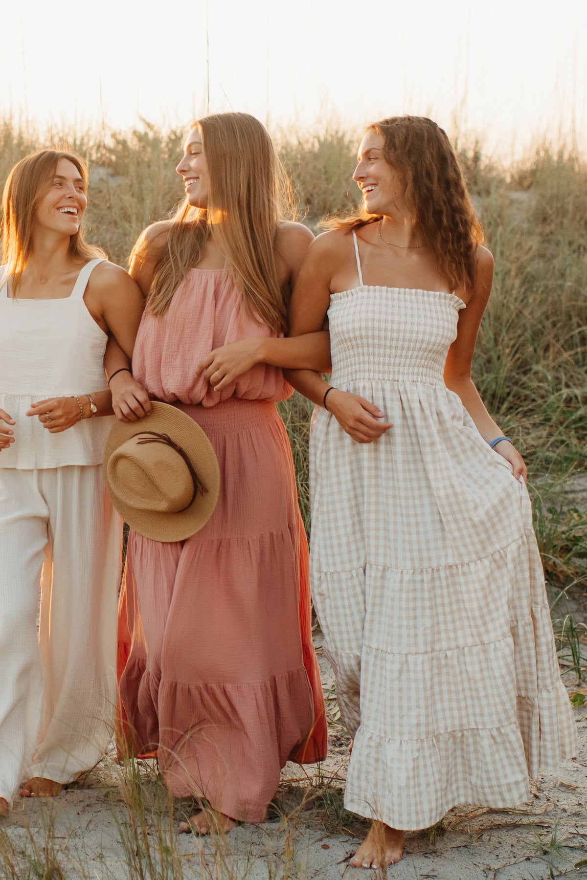 INDIE BLUE Women Women's Kiki Bubble Top (deep coral muslin)