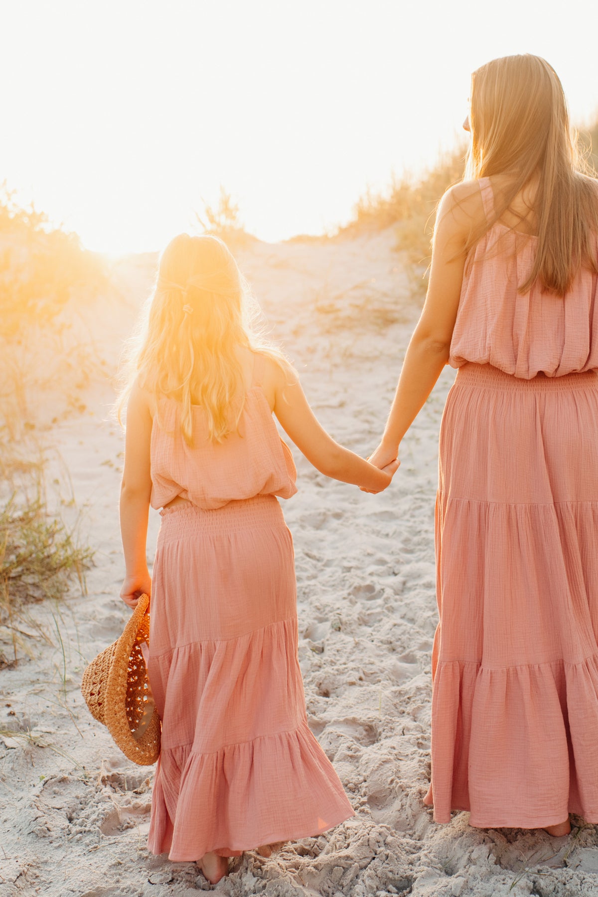 INDIE BLUE Separates Kiki Bubble Top (deep coral muslin) FINAL SALE