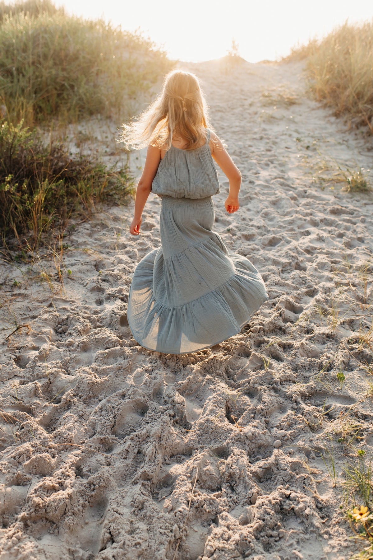 INDIE BLUE Separates Kiki Bubble Top (soft teal muslin)