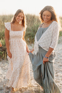 INDIE BLUE Women Women's Kiki Bubble Top (soft teal muslin)