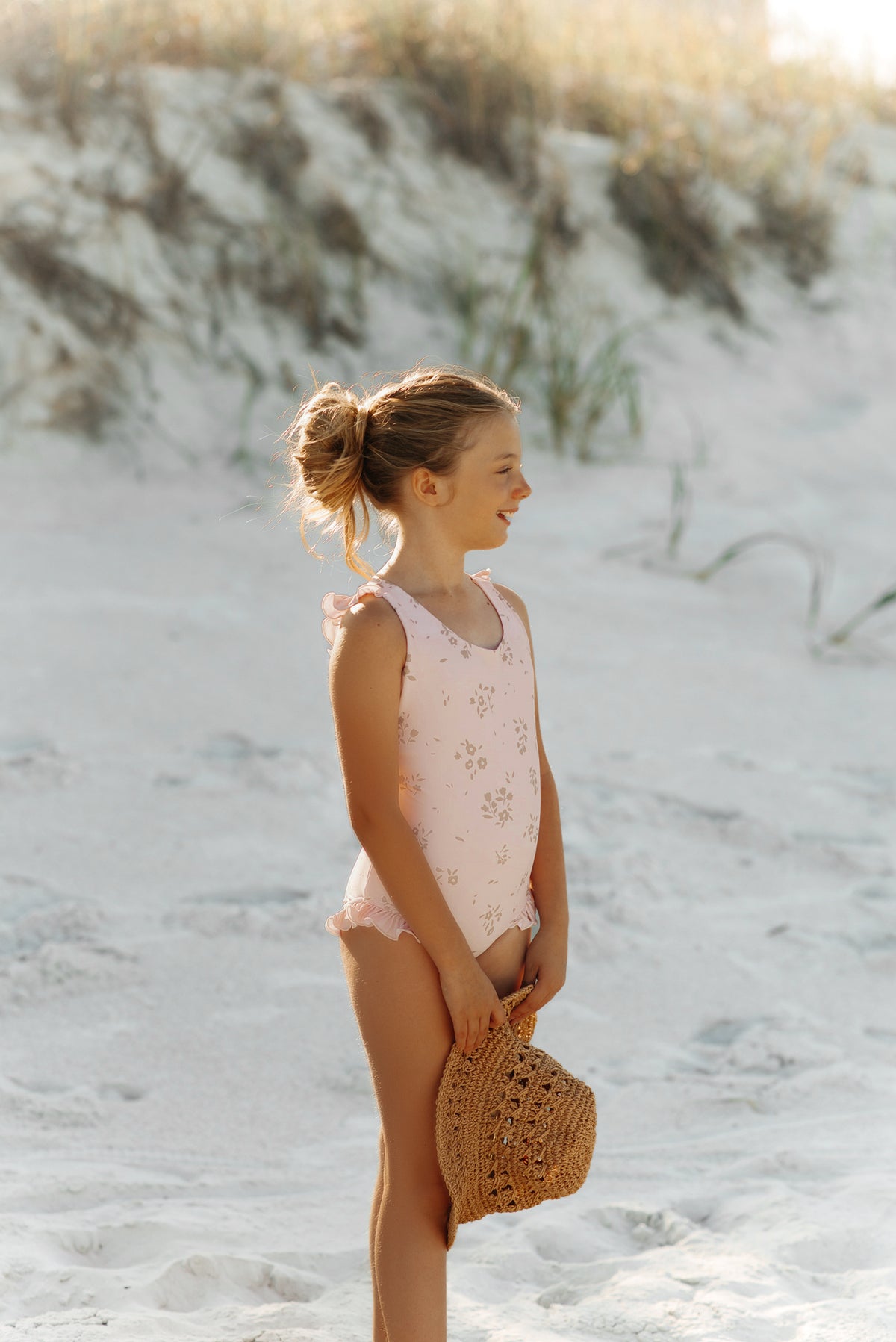 INDIE BLUE SWIM Crossback One Piece (rose floral) FINAL SALE