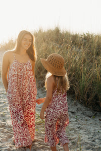 INDIE BLUE Women Women's Stevie Romper (plum leaf)