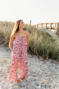 INDIE BLUE Women Women's Stevie Romper (plum leaf)