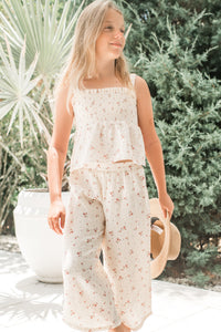INDIE BLUE Separates Eden Capris (soft floral muslin) FINAL SALE
