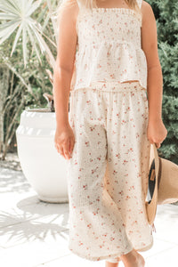 INDIE BLUE Separates Eden Capris (soft floral muslin) FINAL SALE