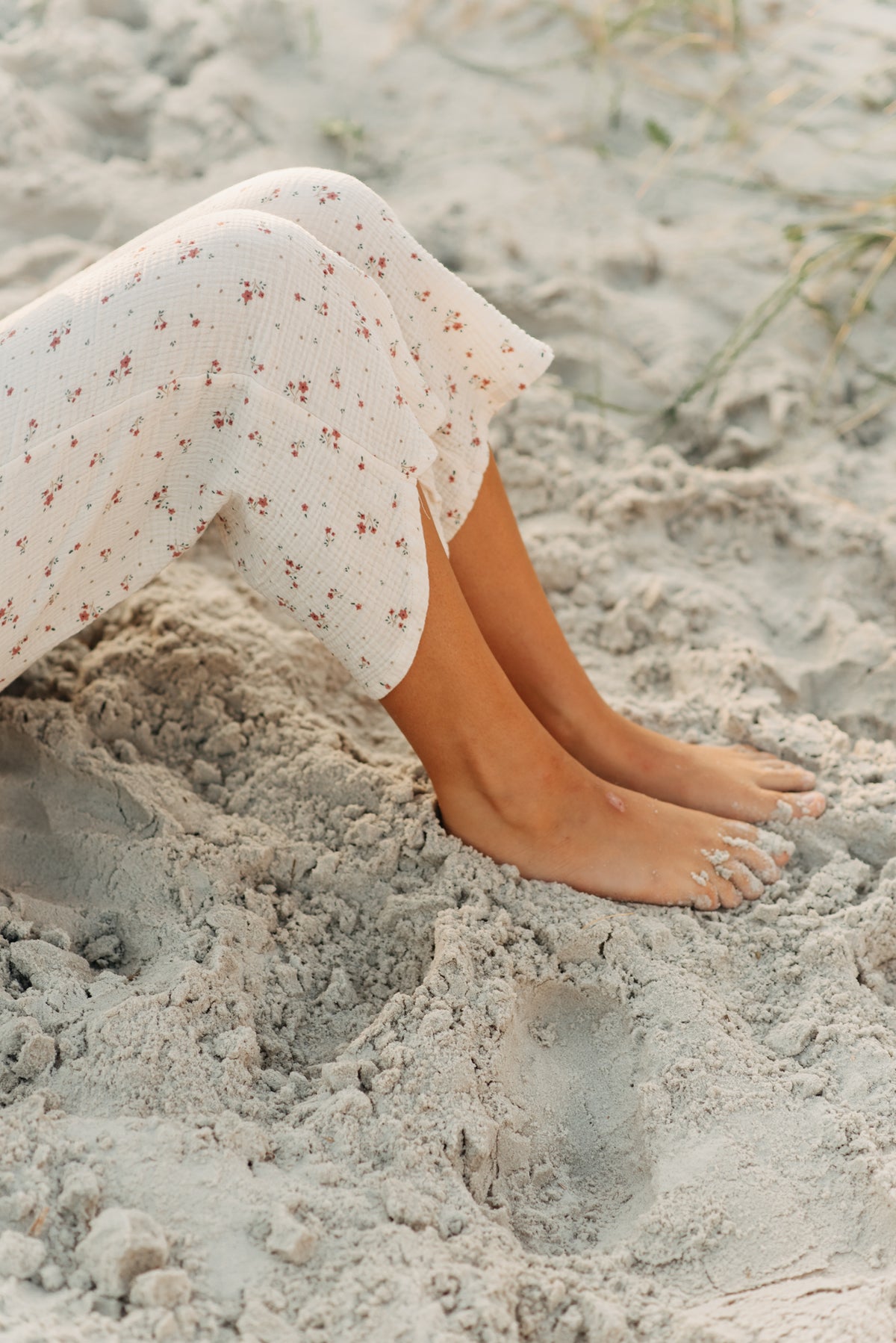 INDIE BLUE Women Women's Eden Capris (soft floral muslin) FINAL SALE