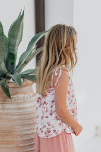 INDIE BLUE Separates Kiera Top (ruby floral) FINAL SALE