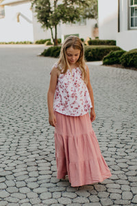 INDIE BLUE Separates Kiera Top (ruby floral) FINAL SALE
