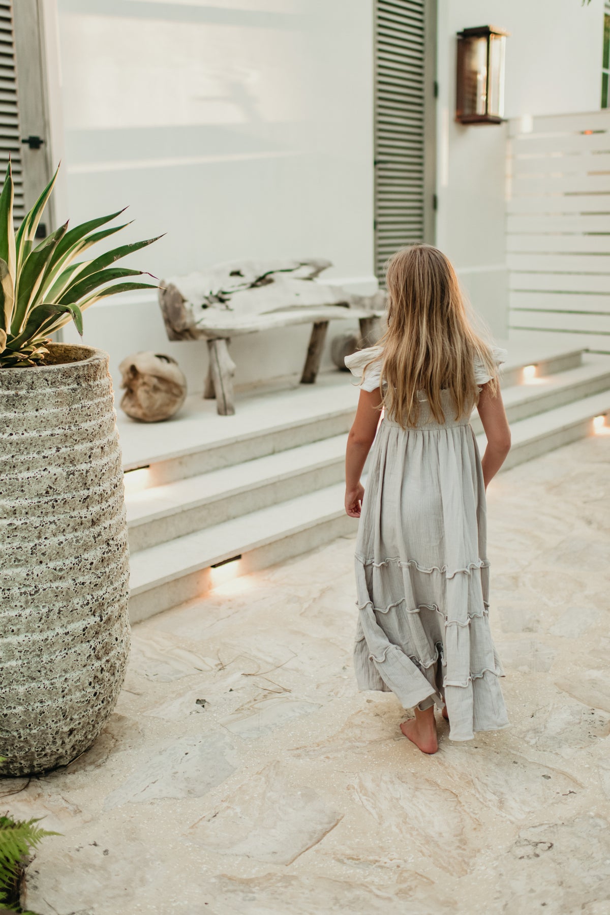 INDIE BLUE Dresses Marabella Dress (soft gray muslin)